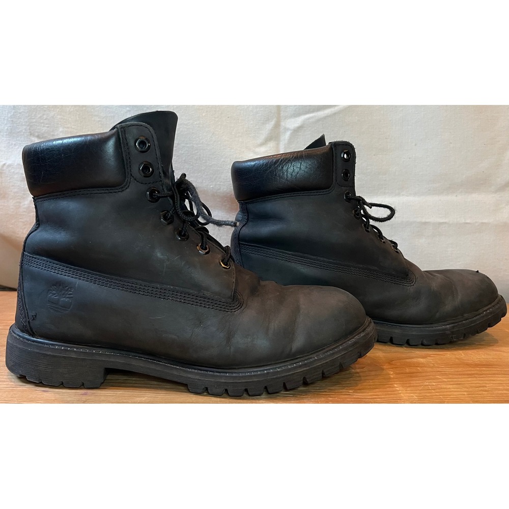 Timberland 6 Inch Premium Waterproof Boots Black Nubuck 10073 Mens 10.5W